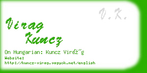 virag kuncz business card